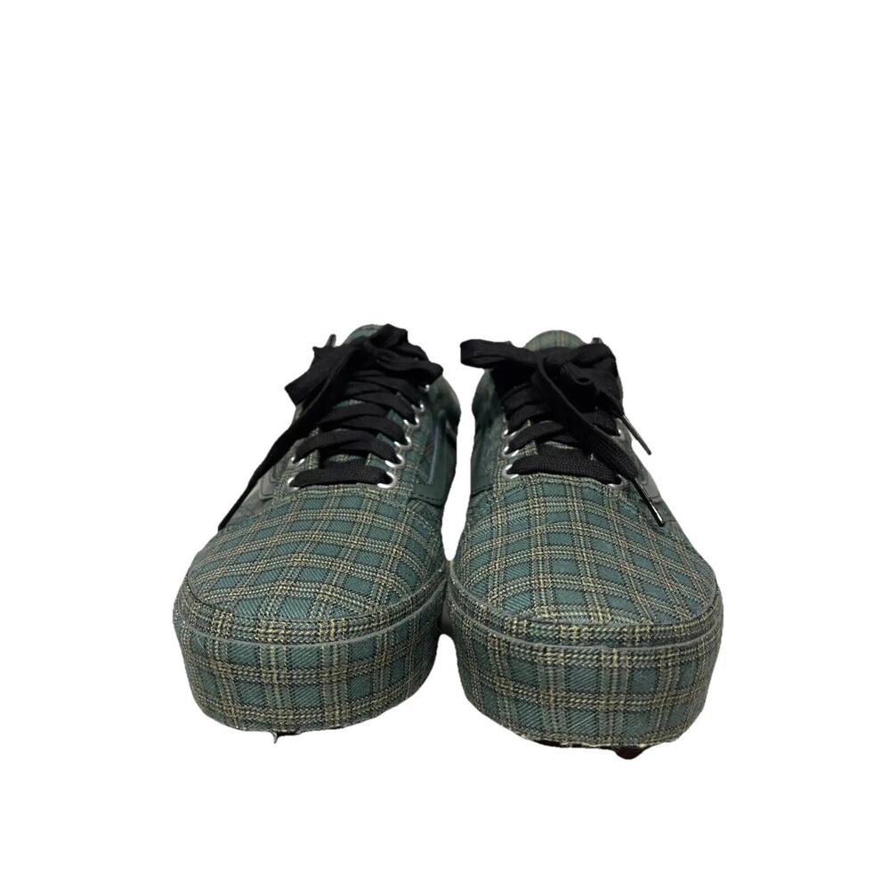 NEW Vans Old Skool Platform Green Plaid RARE - Picture 4 of 6